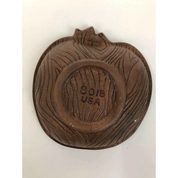 4 California Sequoia Ware Art Pottery Apple Bowl Green Orange Brown 801B USA - Picture 11 of 11